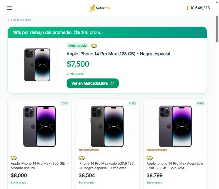 Comparador de precios en +15 tiendas de México en tiempo real